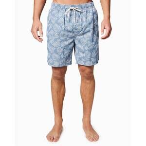 NEW TOES ON THE NOSE men's malibu volley swim trunk in light blue palms